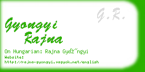 gyongyi rajna business card